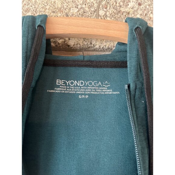 Beyond Yoga Womens Teal Zip-Up Hoodie Jacket With Pockets SpaceDye Material Size - Picture 3 of 7